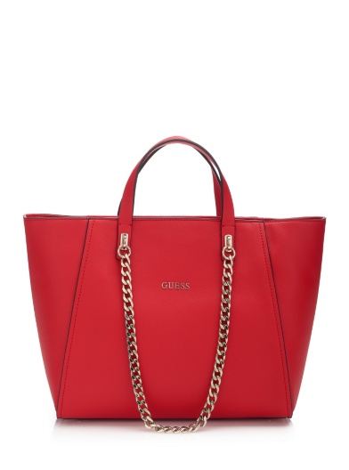 Guess Nikki Chain Tote Saffiano Bag