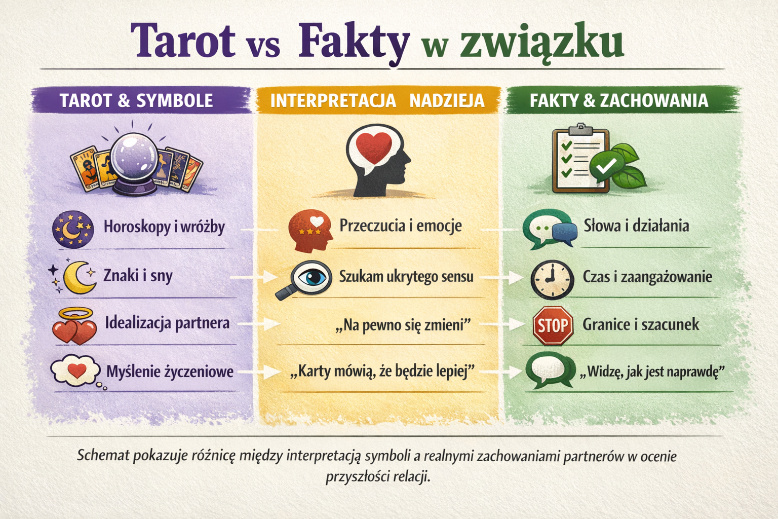 Porównanie tarot i fakty w relacji jak ocenić przyszłość związku