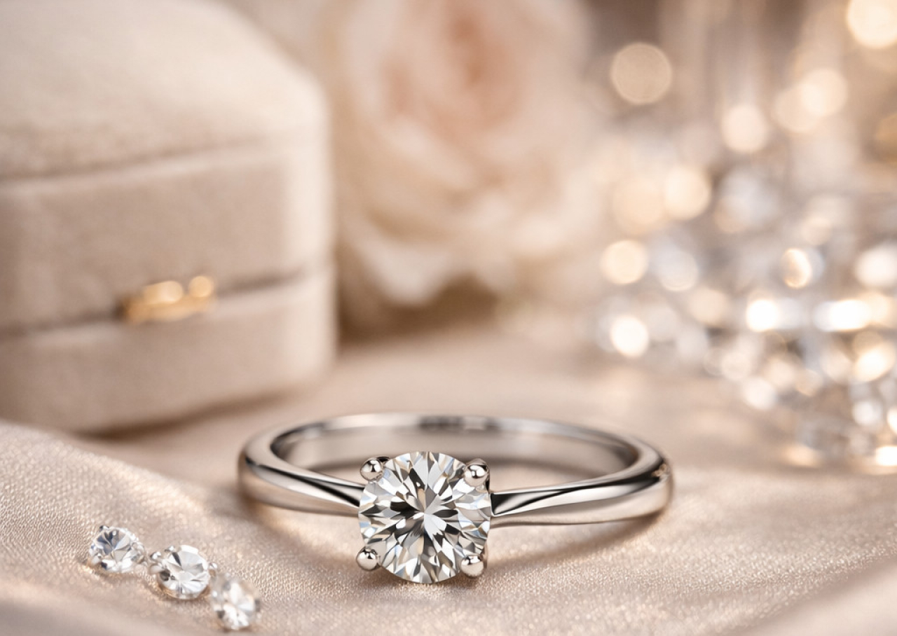 Pierścionek z diamentem